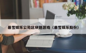 暴雪娱乐公司区块链游戏（暴雪娱乐股份）