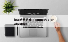 bsc哈希游戏(connect a probe哈希)