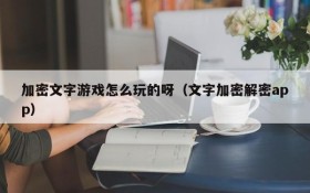 加密文字游戏怎么玩的呀(文字加密解密app)