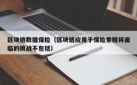 区块链数据保险(区块链应用于保险索赔将面临的挑战不包括)