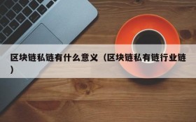 区块链私链有什么意义(区块链私有链行业链)