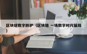 区块链数字防护(区块链 一场数字时代骗局)